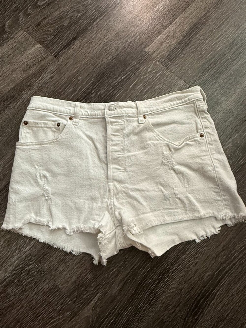 White Levi's 501 Jean Short